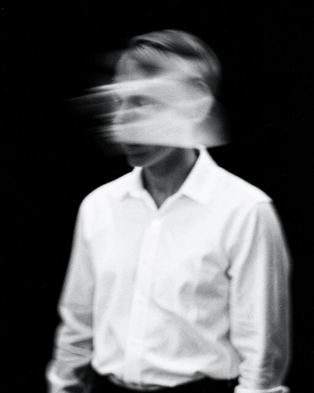 Motion-blurred figure